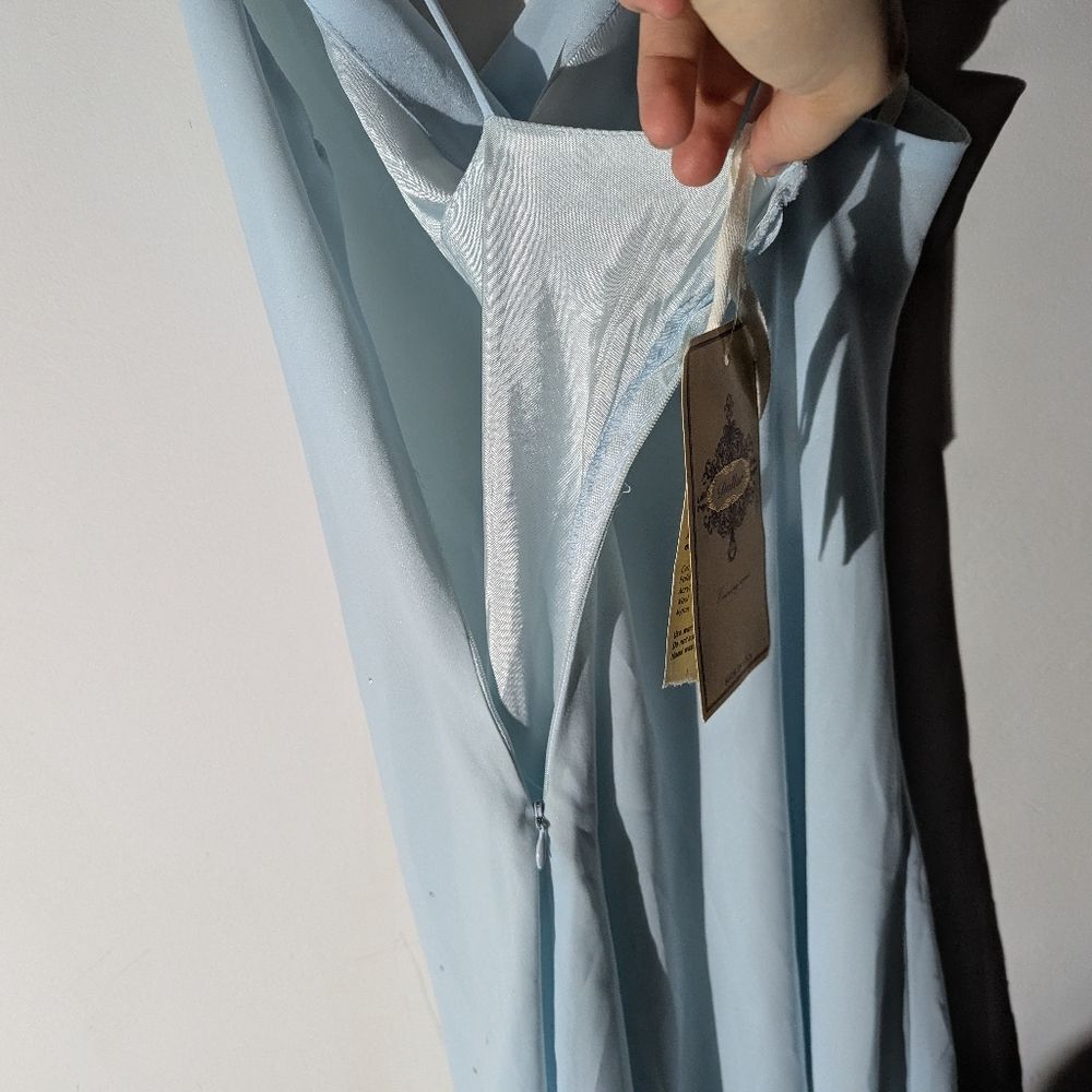 Vintage Deadstock Dollar Y2K/90s Slinky Drape Neck Midi Slip Dress - Picture 5 of 9